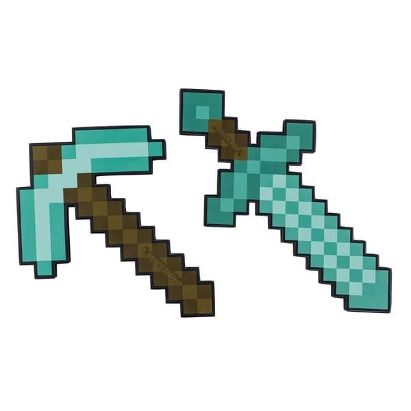 Minecraft Sword and Pickaxe Set Skum multifärg