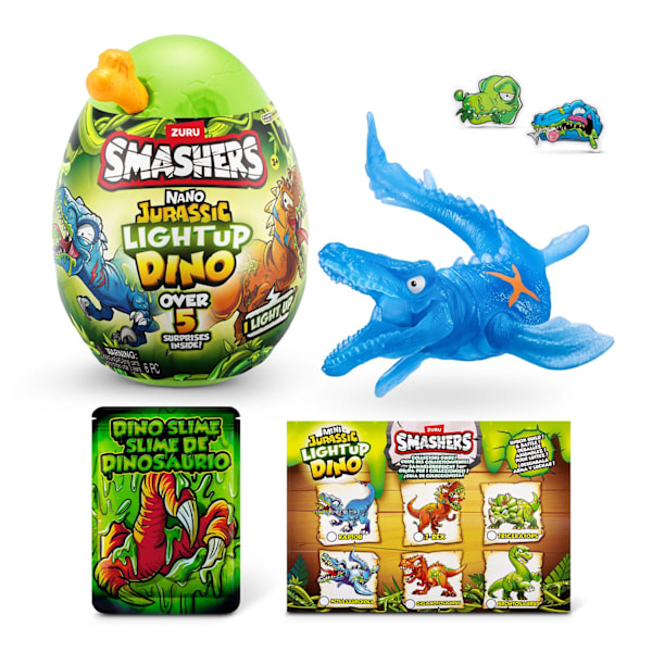 Zuru Smashers Nano Jurassic Light up Dino multifärg