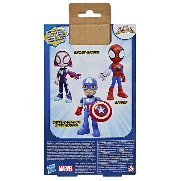 Spidey Supersized Figur Captain America multifärg