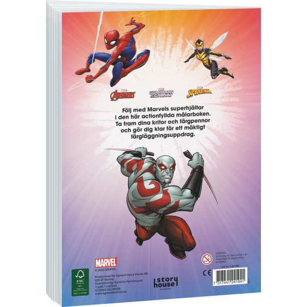 Marvel Målarbok med klistermärken multifärg