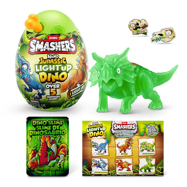 Zuru Smashers Nano Jurassic Light up Dino multifärg