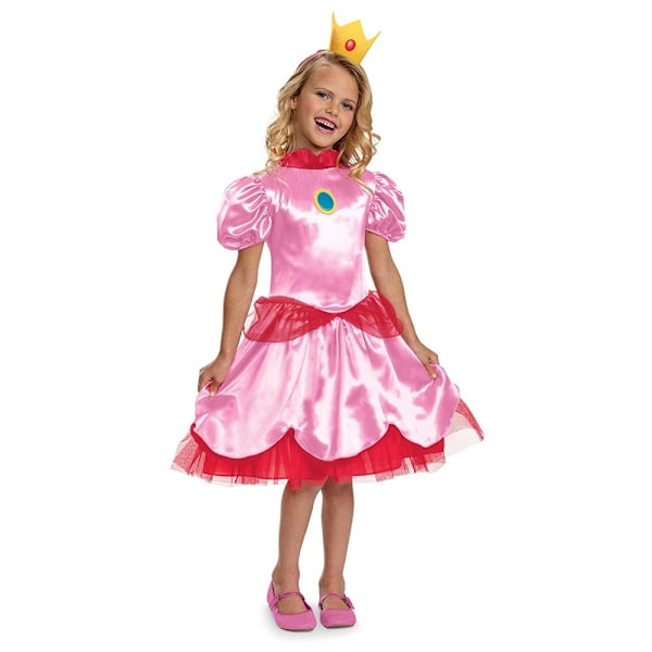 Super Mario Princess Peach Utklädning XS 3-4 år MultiColor XS (3-4 år)