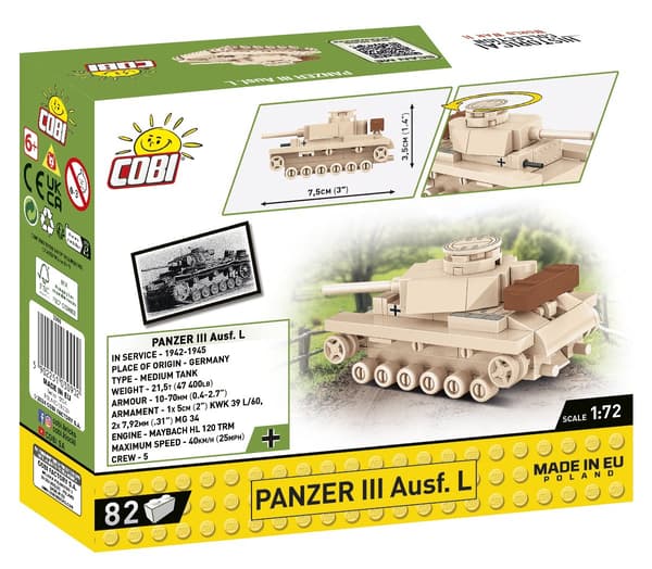 Cobi Panzer III AUSF.L 1:72 3090 multifärg