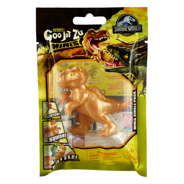 Goo Jit Zu Jurassic World Minis Single Pack Gigantosaurus Gold MultiColor Gigantosaurus Gold