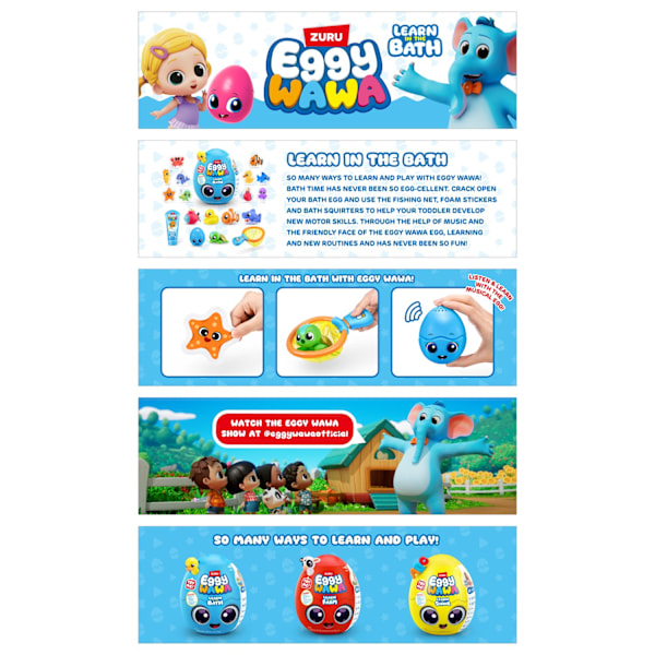 Zuru Eggy Wawa Learn in the Bath Surprise Egg multifärg