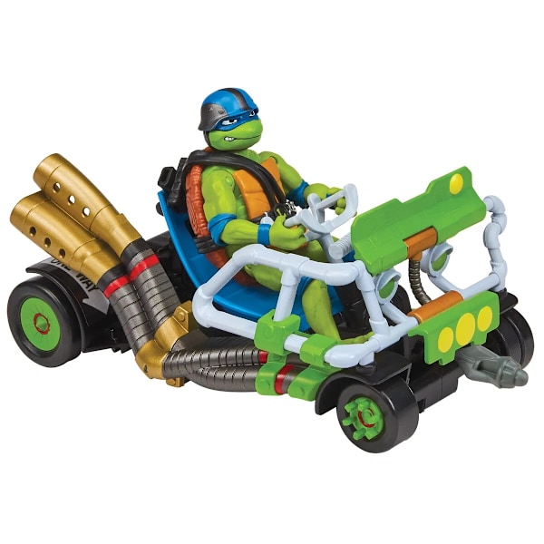 Turtles Fordon med figur Assault Buggy with Leonardo multifärg