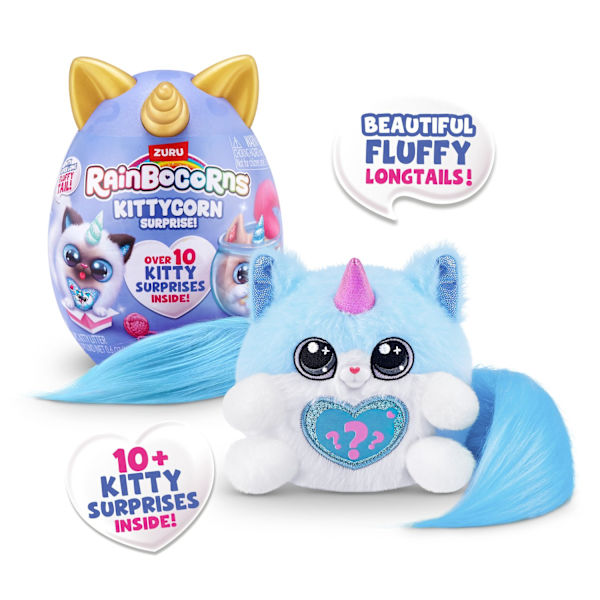 Rainbocorn Kittycorn Surprise Fluffy Tail multifärg