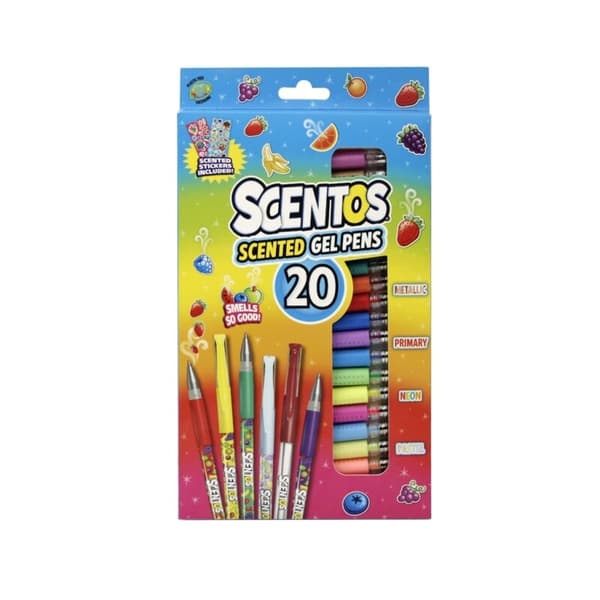 Scentos Gelpennor med doft 20-pack