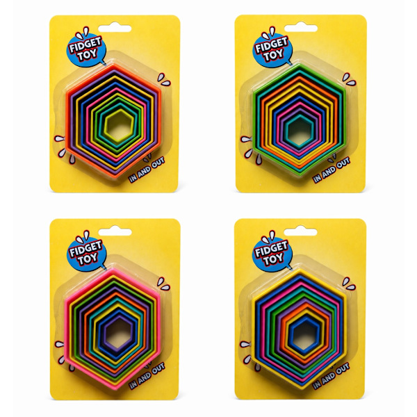 Tornado Fidget Hexagon multifärg