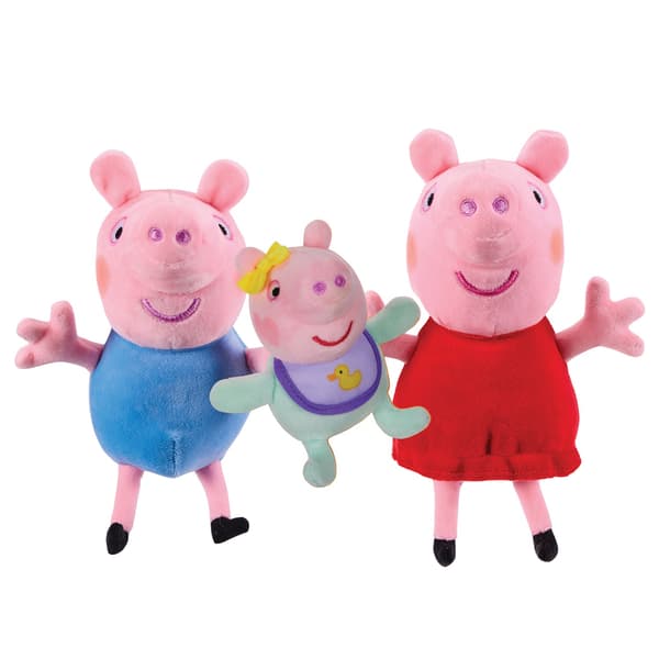 Greta Gris Mjukdjur 3-pack Peppa, George & Evie multifärg