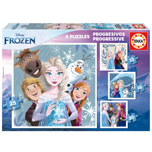 Educa Frozen 4-pack Pussel 12-16-20-25 bitar MultiColor