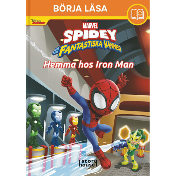 Börja Läsa Spidey Hemma hos Iron Man multifärg