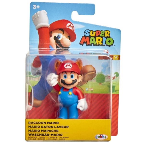 Super Mario Figur 5cm Raccoon Mario multifärg