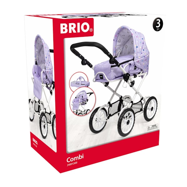 BRIO Kombidockvagn Lavender med prickar multifärg