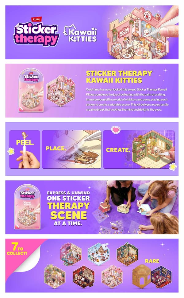 Sticker Therapy Kawaii Kitties multifärg