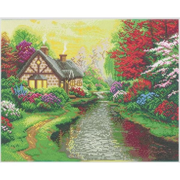 Crystal Art Kits Canvas 40x50cm A Quiet Evening multifärg