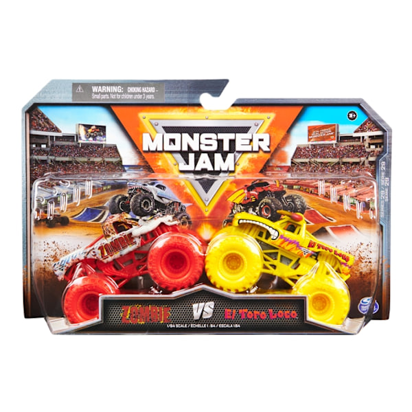 Monster Jam 1:64 2-pack Zombie vs El Toro Loco multifärg