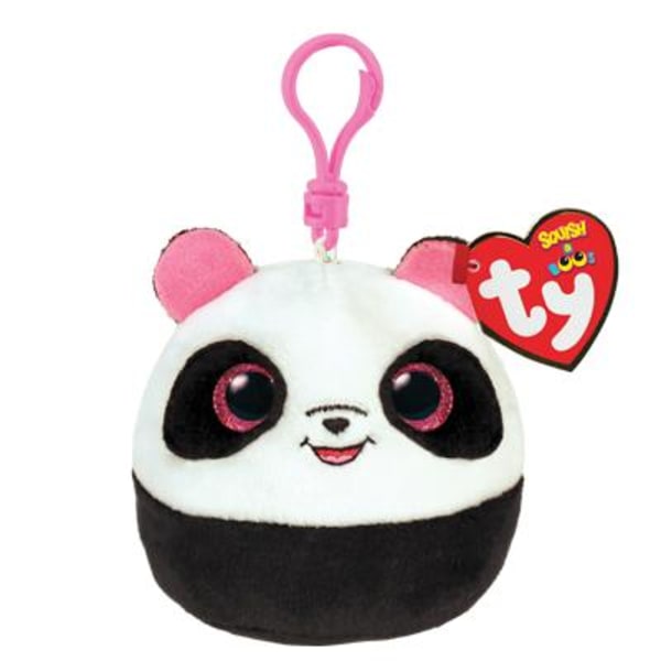 TY Squishy Beanies Bamboo Panda Clip multifärg