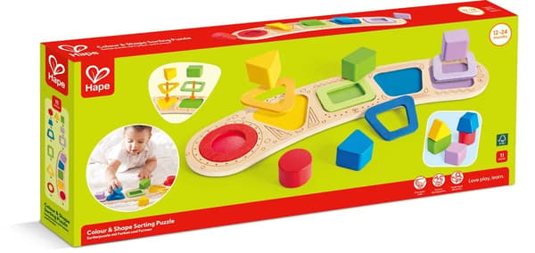 Hape Färg- och Formpussel multifärg