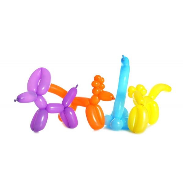 Figurballonger med pump 25-pack multifärg