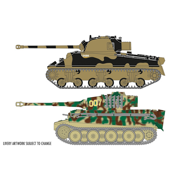 Airfix Classic Conflict Tiger 1 vs Sherman Firefly Vc 1:72 Modellbyggsats multifärg