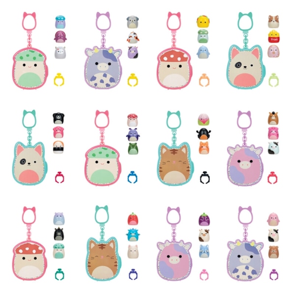 Squishmallows Squish-a-longs Clip-a-longs s1 multifärg