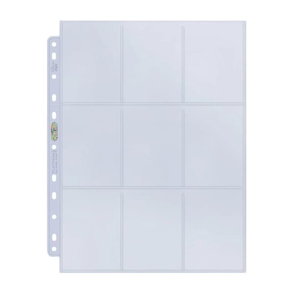Plastficka 9-P Ultra Pro 100-pack Platinum Series Transparent