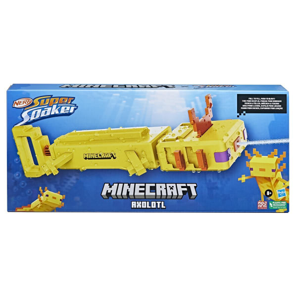 NERF Super Soaker Minecraft Axolotl multifärg