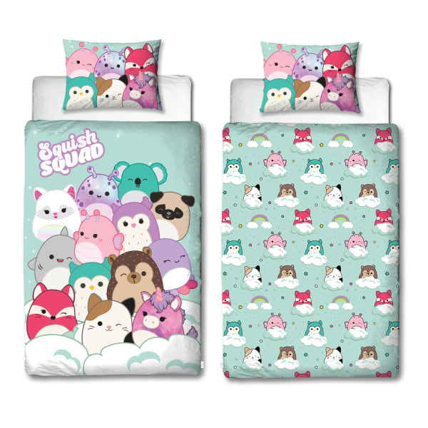 Squishmallows Bäddset Squish Squad 150x210cm multifärg