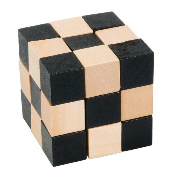 Orm-kub Svart/natur 3x3 multifärg