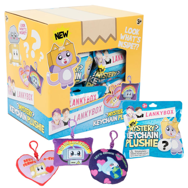 Lankybox Mystery Plushie Clip on multifärg