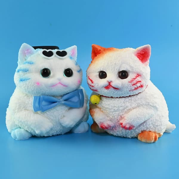 Smoosh Squishy Katt 15cm Blå