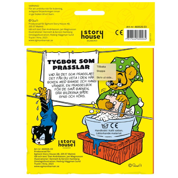 Bamse Prasselbok multifärg