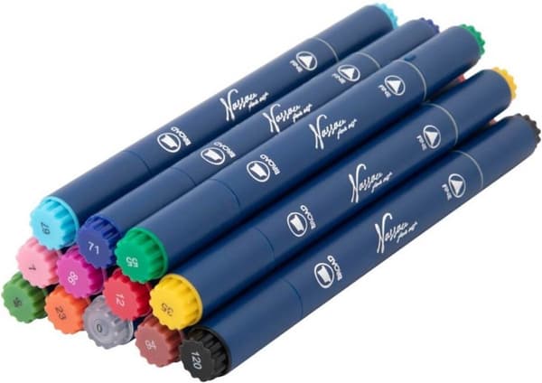 Dual markers 12-pack Dubbelspets pennor multifärg