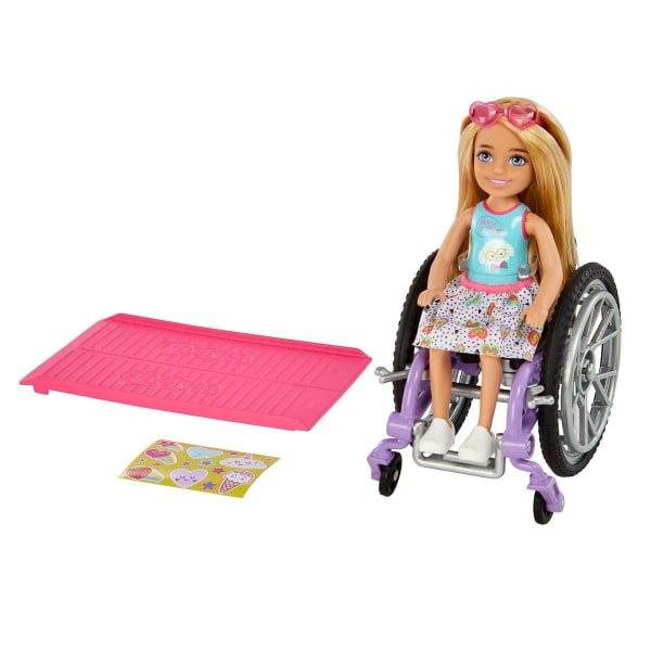 Barbie Chelsea med rullstol multifärg
