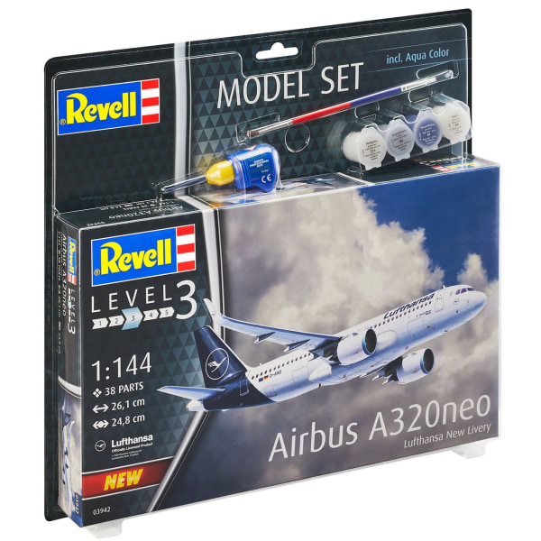 Revell Model set Airbus A320 Neo 1:144 Modellbyggsats multifärg