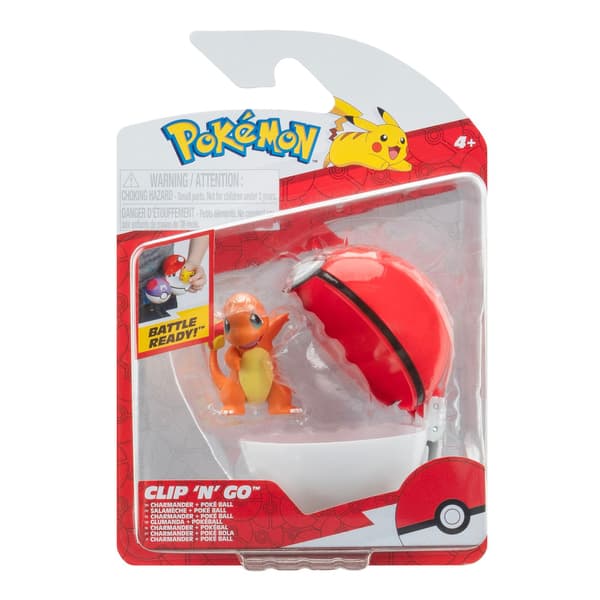 Pokemon Clip n Go Charmander + Poke Ball multifärg