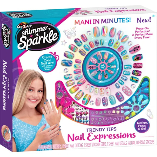 Shimmer n Sparkle Trendy Tips Nail Expressions multifärg