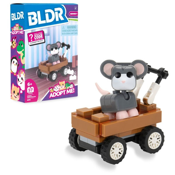 BLDR Adopt Me! Byggset Mouse & Crate Stroller MultiColor