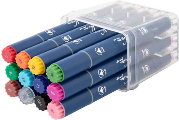 Dual markers 12-pack Dubbelspets pennor multifärg