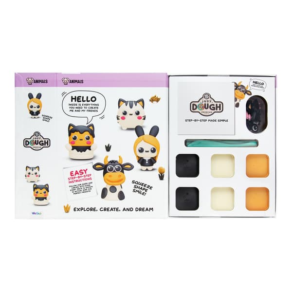 Just Dough Premium Animals Ko multifärg