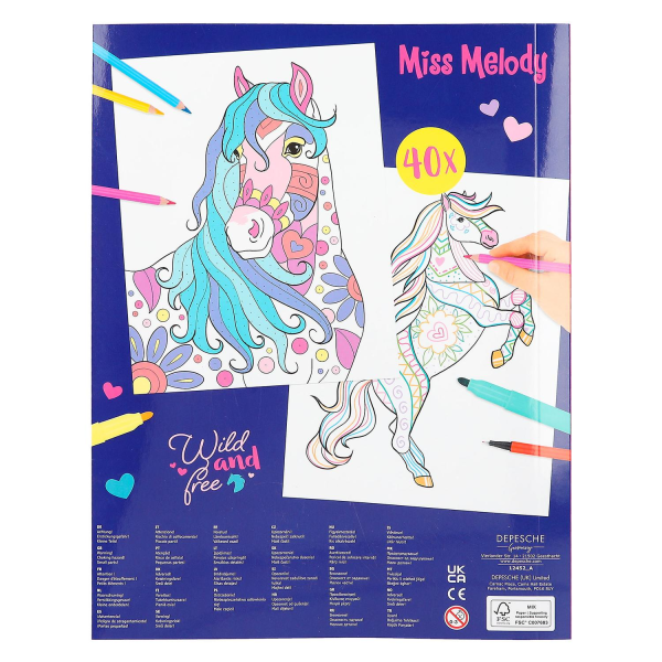Miss Melody Målar- och Designbok MultiColor