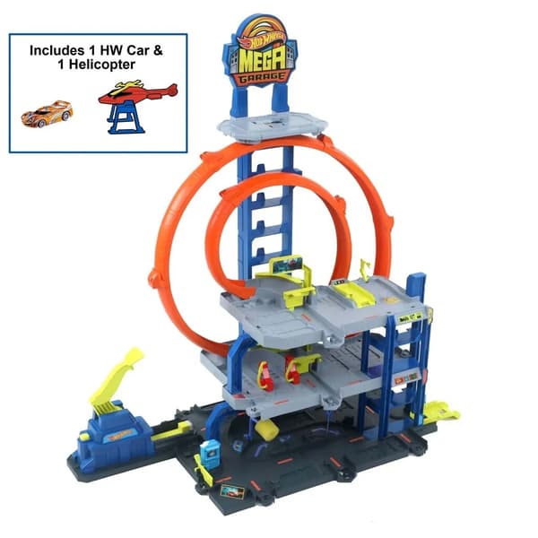 Hot Wheels City Mega Loop Garage multifärg