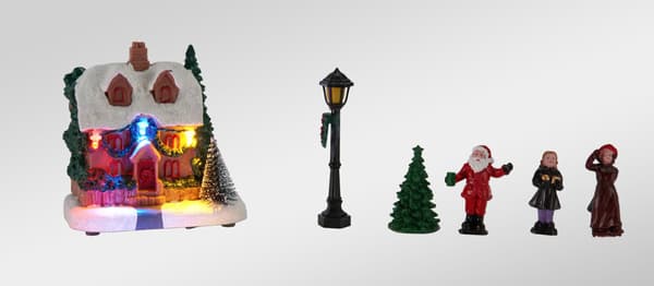 Julby med ljus 5 delar Version 4