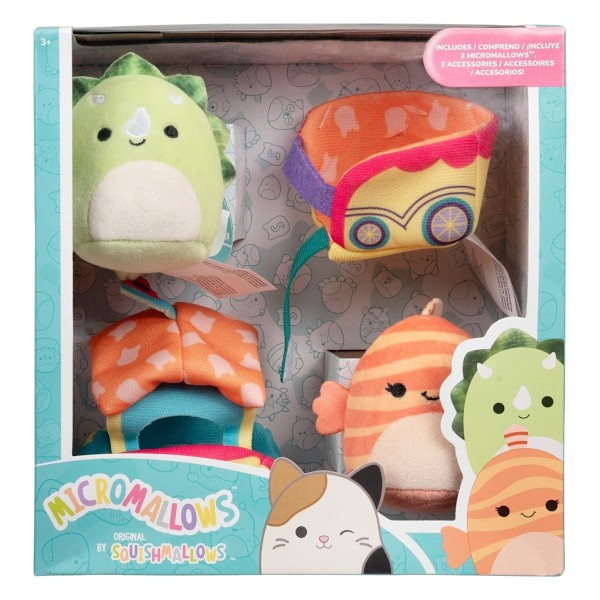 Squishmallows Micromallows 2-pack med tillbehör Tristan & Lucienne multifärg