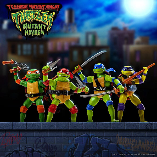 Turtles Mutant Mayhem Figure Rocksteady multifärg