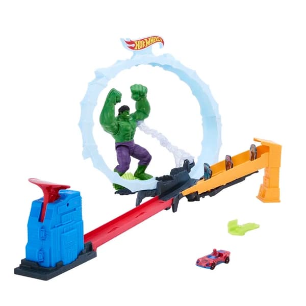 Hot Wheels Superstar Speeders Spiderman & Hulk Smashdown multifärg