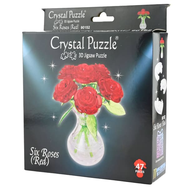 Crystal Puzzle 3D Röda Rosor 47 bitar