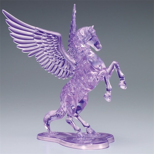 Crystal Puzzle 3D Flygande Häst Lila 42 bitar