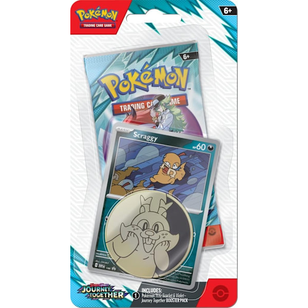 Pokemon Journey Together Checklane Scraggy multifärg